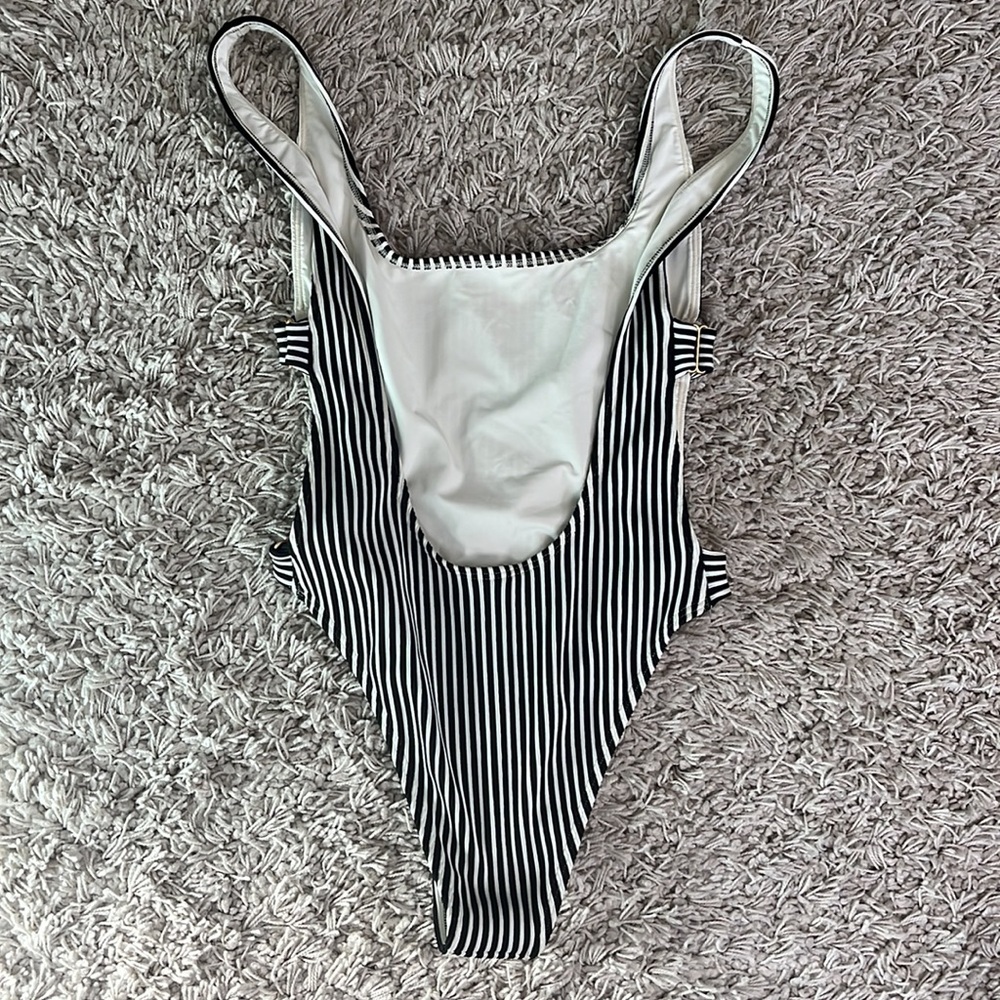 L*Space Mayra Striped One-Piece w/ Gold Hardware Cutouts - Picture 7 of 9